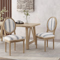 Chaises de salle à manger en tissu de style campagnard français - NH419413