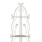 Étagère de Boulanger Pliable Haute à 5 Niveaux en Métal Décoratif pour Intérieur/Extérieur - Or ou Blanc - Roche River Decor