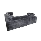 Canapé sectionnel modulaire en velours côtelé 6 pièces surdimensionné en forme de L, combinaison DIY