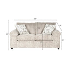 Ensemble canapé, causeuse et fauteuil câlin en velours côtelé à grosses côtes Nason de Roundhill Furniture