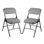 Chaise pliante de luxe matelassée en tissu de la collection Bernadine de Hampden Furnishings, lot de 2