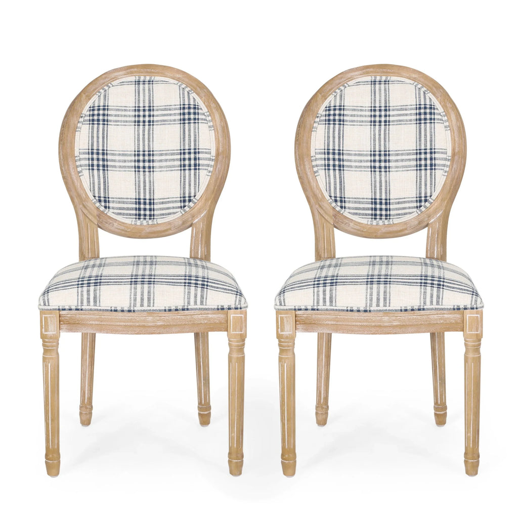 Chaises de salle à manger en tissu de style campagnard français - NH419413