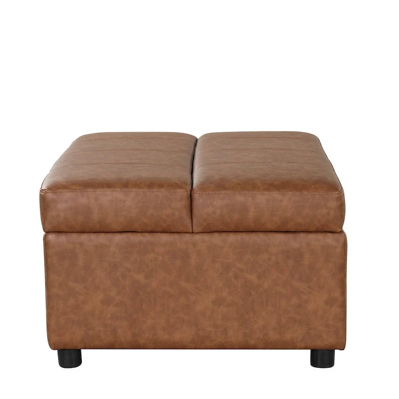 Lit d'appoint pliable ottoman convertible Twin Size avec matelas, canapé-lit rembourré en PU