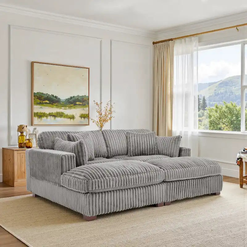 Canapé modulable en tissu pour salon et chambre à coucher