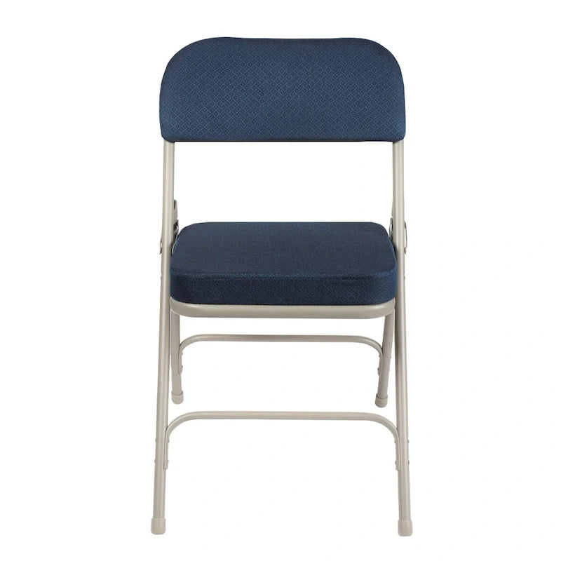 Chaise pliante de luxe matelassée en tissu de la collection Bernadine de Hampden Furnishings, lot de 2