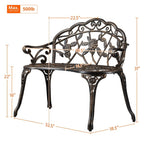 Banc extérieur en métal Yaheetech Banc de jardin de parc - N/A