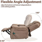 Fauteuil inclinable à plat releveur électrique pour personnes âgées avec massage et chauffage