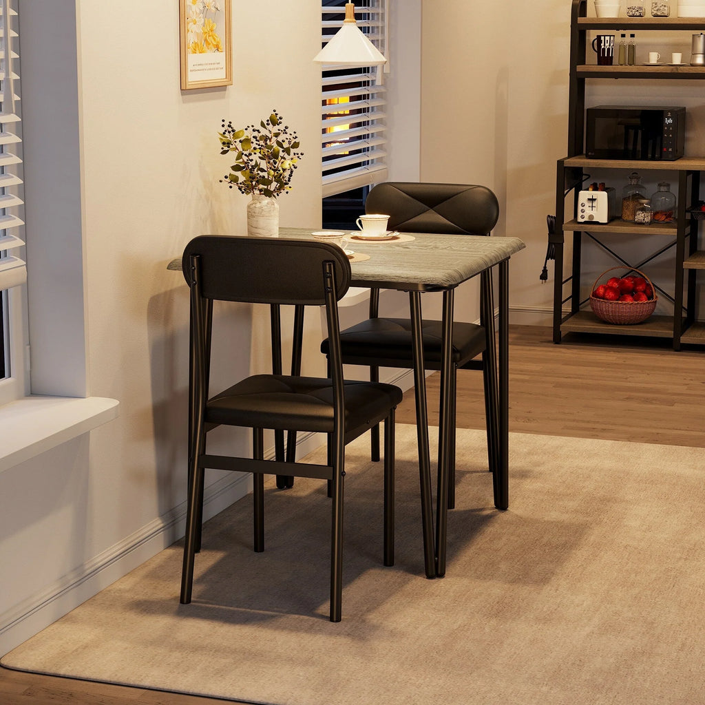 Ensemble table de cuisine et chaises pour salle à manger - 3 pièces