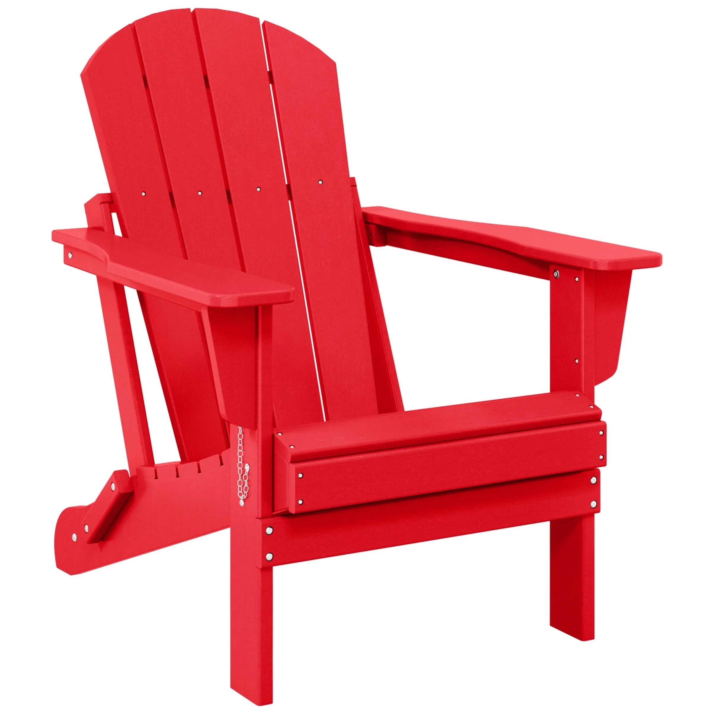 Chaise Adirondack pliante d'extérieur tout temps Polytrends Laguna résistante à la décoloration pour patio