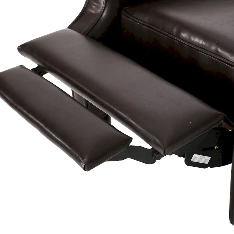 Fauteuil inclinable en cuir reconstitué Walter Brown par Christopher Knight Home