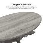 Table basse DH BASIC Farmhouse Vintage grise de 48 pouces par Denhour