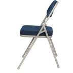 Chaise pliante de luxe matelassée en tissu de la collection Bernadine de Hampden Furnishings, lot de 2