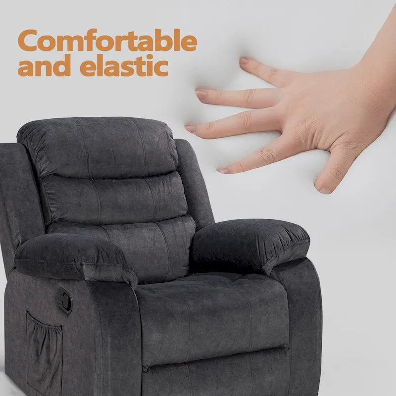 Fauteuil inclinable moelleux avec fonctions massage et chaleur