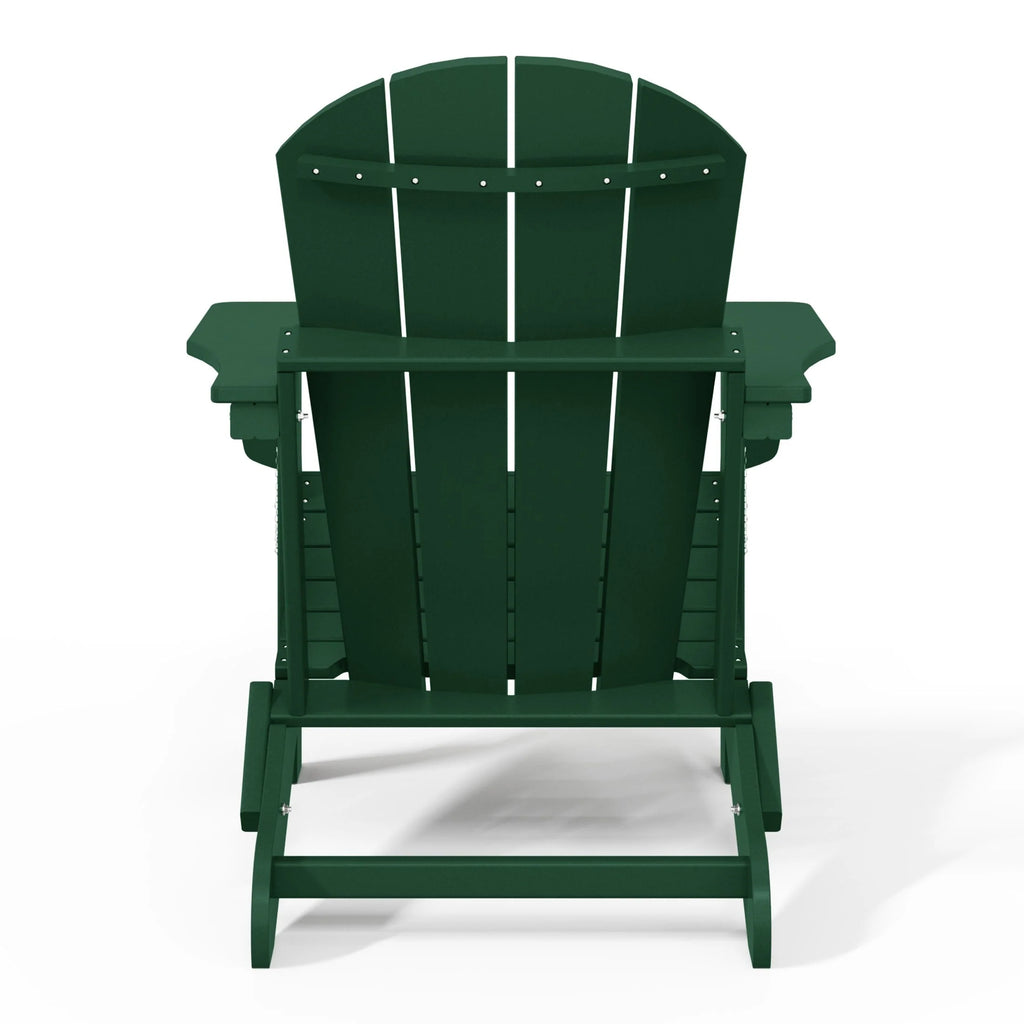 Chaise Adirondack pliante d'extérieur tout temps Polytrends Laguna résistante à la décoloration pour patio
