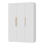 Armoire de rangement en bois avec 6 cubes de rangement et tringle à vêtements
