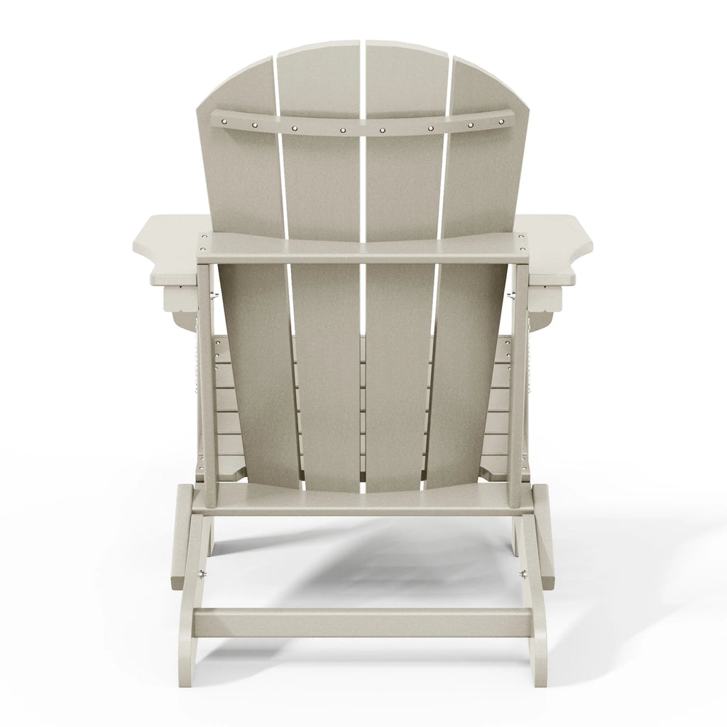 Chaise Adirondack pliante d'extérieur tout temps Polytrends Laguna résistante à la décoloration pour patio