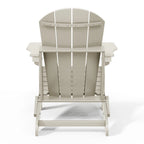 Chaise Adirondack pliante d'extérieur tout temps Polytrends Laguna résistante à la décoloration pour patio