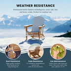 Chaise Adirondack pliante d'extérieur tout temps Polytrends Laguna résistante à la décoloration pour patio