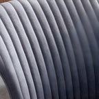 Chaises de salle à manger sans accoudoirs gris foncé industrielles