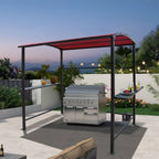 Abri barbecue en acier avec auvent, 1,5 x 2,4 m
