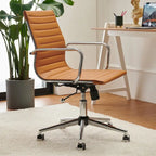 Chaise de bureau à dossier cannelé LUXMOD pour ordinateur et télétravail