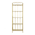 Étagère de Boulanger Pliable Haute à 5 Niveaux en Métal Décoratif pour Intérieur/Extérieur - Or ou Blanc - Roche River Decor