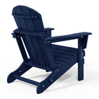 Chaise Adirondack pliante d'extérieur tout temps Polytrends Laguna résistante à la décoloration pour patio