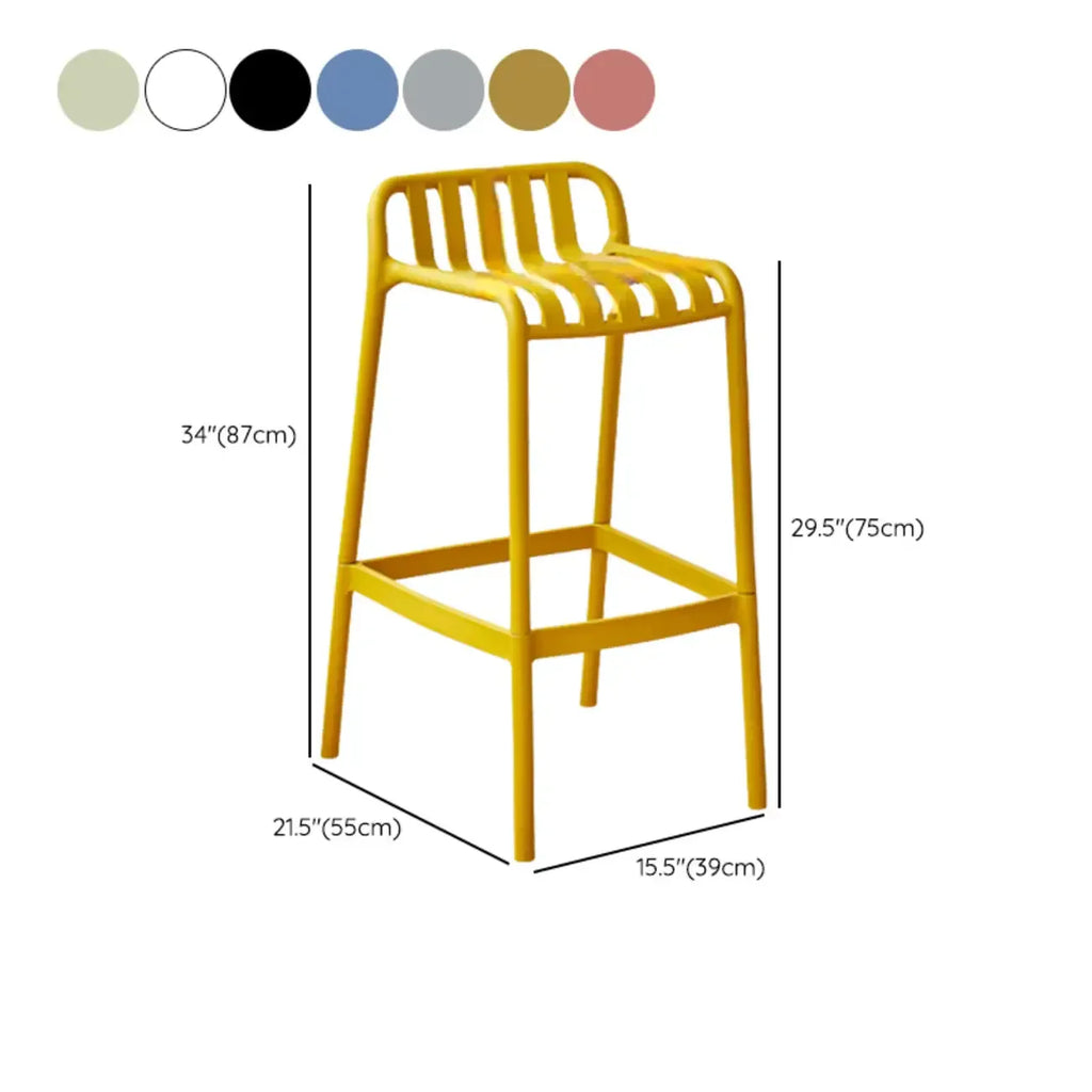 Tabouret de Bar Minimaliste en Plastique pour Intérieur Extérieur
