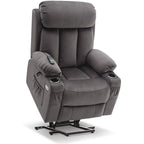 Fauteuil inclinable releveur électrique grand format MCombo avec repose-pieds extensible pour personnes âgées de grande taille, télécommande manuelle, porte-gobelets, tissu 7426