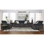 Ensemble canapé, causeuse et fauteuil câlin en velours côtelé à grosses côtes Nason de Roundhill Furniture