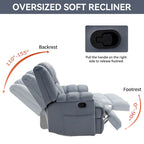 Fauteuil Inclinable Pivotant à Bascule Lazy Boy, Grand Fauteuil Inclinable Manuel Rembourré avec Accoudoirs et Dossier Capitonnés