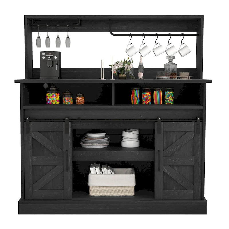 Meuble bas de bar à café Moasis Farmhouse - 38,4 P x 119,9 L x 130,8 H