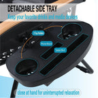 Fauteuil de relaxation zéro gravité XL surdimensionné rembourré avec accoudoirs plus larges et porte-gobelet réglable - N/A