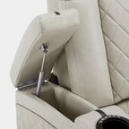 Fauteuil inclinable électrique MCombo avec appuie-tête réglable, siège de cinéma maison à deux moteurs avec port USB, cuir respirant HTS411