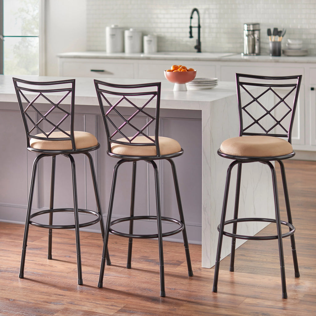 Tabourets Alyssa à hauteur réglable et pivotants Simple Living (lot de 3)