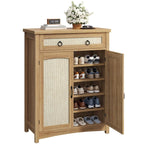 Meuble de rangement pour chaussures Moasis à 5 niveaux et 20 paires avec portes doubles pour entrée