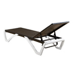 Kozyard Alan Chaise longue de patio inclinable et réglable, entièrement plate, en aluminium et résine de polypropylène