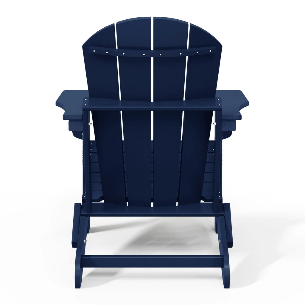 Chaise Adirondack pliante d'extérieur tout temps Polytrends Laguna résistante à la décoloration pour patio