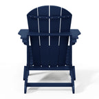Chaise Adirondack pliante d'extérieur tout temps Polytrends Laguna résistante à la décoloration pour patio