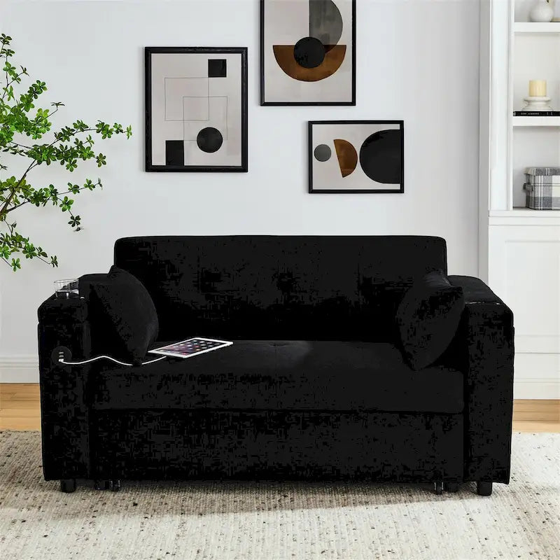 Canapé convertible avec dossier réglable et port USB
