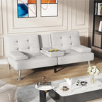 Canapé Futon Convertible Homall avec Porte-gobelets et Oreillers