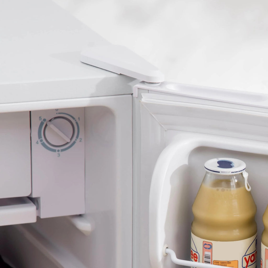 HOMCOM Mini-réfrigérateur de 90,6 L avec congélateur, Réfrigérateur compact à porte unique avec thermostat réglable pour chambre