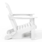 Chaise Adirondack pliante d'extérieur tout temps Polytrends Laguna résistante à la décoloration pour patio