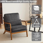 Fauteuil d'appoint rembourré Mid-Century Modern