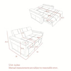 Canapé convertible avec dossier réglable et port USB