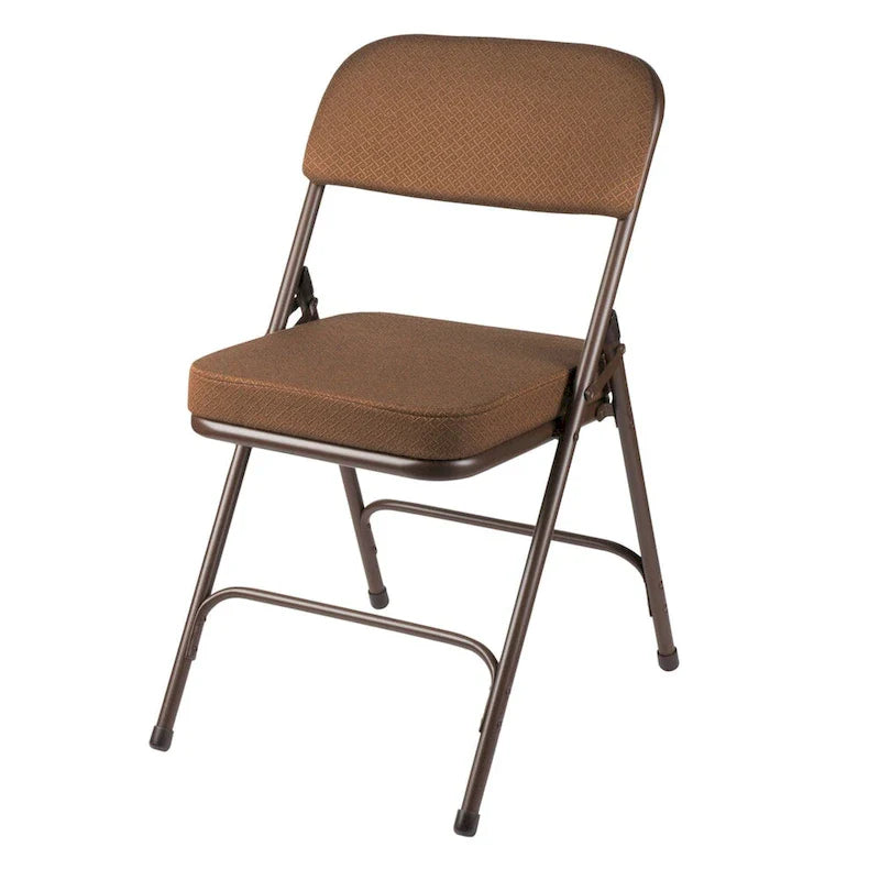 Chaise pliante de luxe matelassée en tissu de la collection Bernadine de Hampden Furnishings, lot de 2