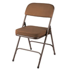 Chaise pliante de luxe matelassée en tissu de la collection Bernadine de Hampden Furnishings, lot de 2