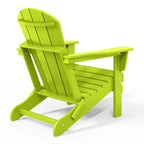 Chaise Adirondack pliante d'extérieur tout temps Polytrends Laguna résistante à la décoloration pour patio