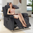 Fauteuil inclinable moelleux avec fonctions massage et chaleur