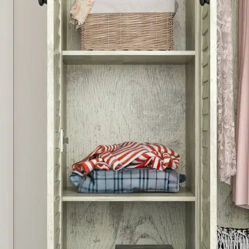 Armoire penderie placard 59L Grande armoire autonome blanche